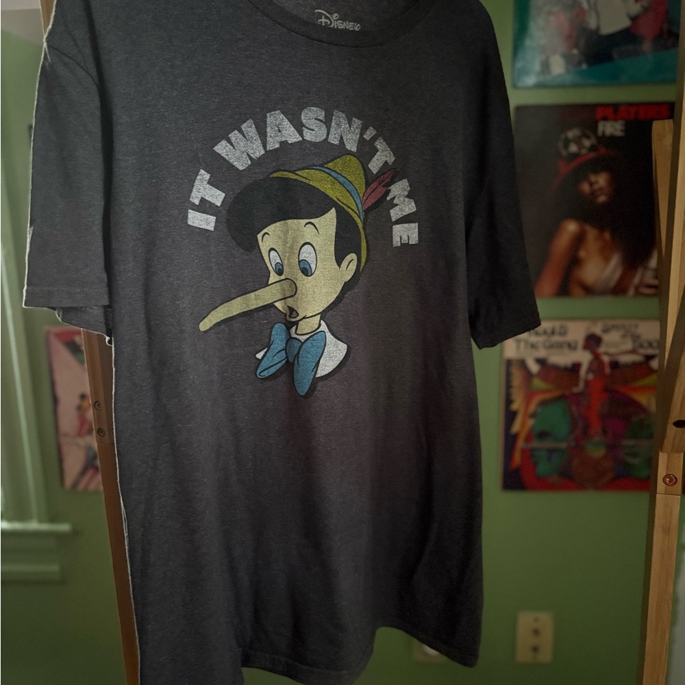 Disney Charcoal Pinocchio Kids T-Shirt